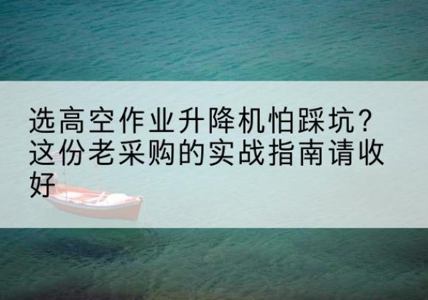 永清高空作业升降机厂家推荐-选高空作业升降机怕踩坑？这份老采购的实战指南请收好